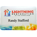 2" x 3" Matte Plastic Name Badge w/Full Color Imprint & Personalization